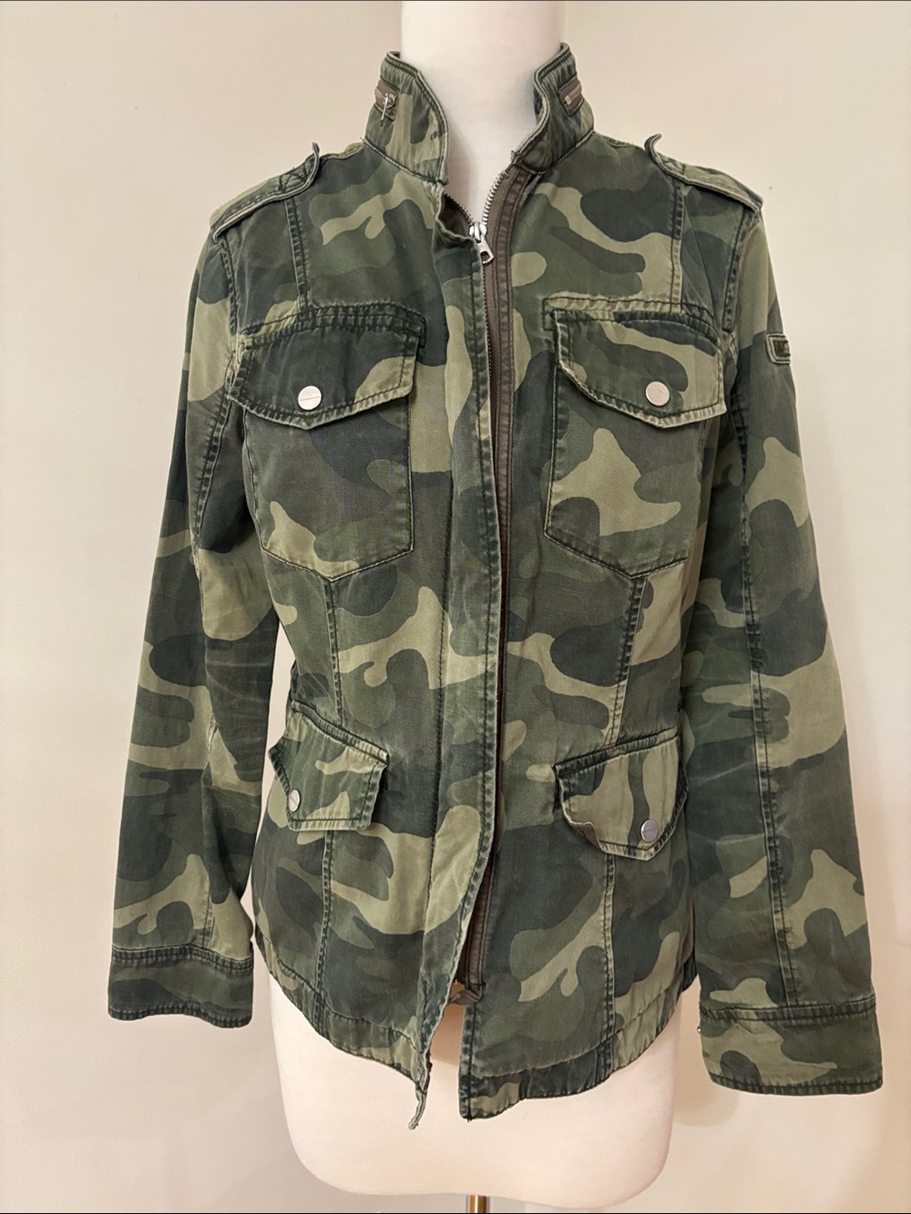 Abercrombie & Fitch Olive Camo Utility Jacket M